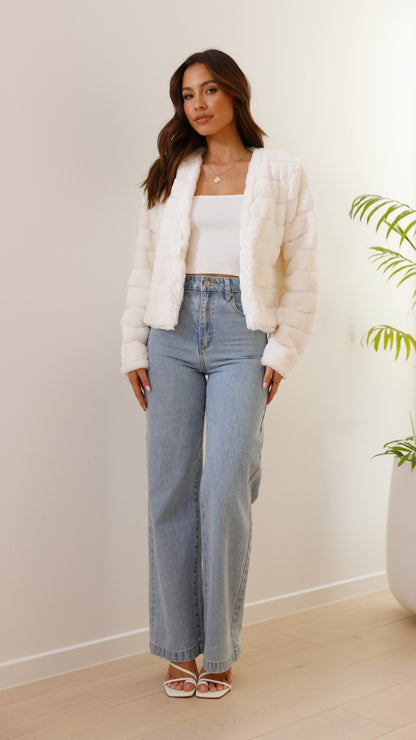 Luxe Dames Crop Jasje - Veloura