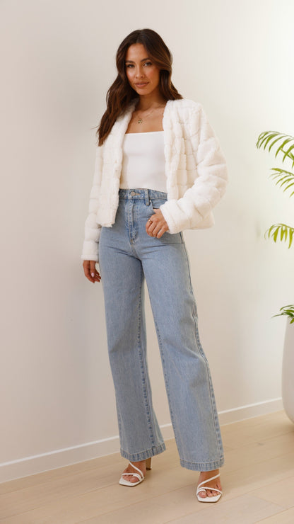 Luxe Dames Crop Jasje - Veloura