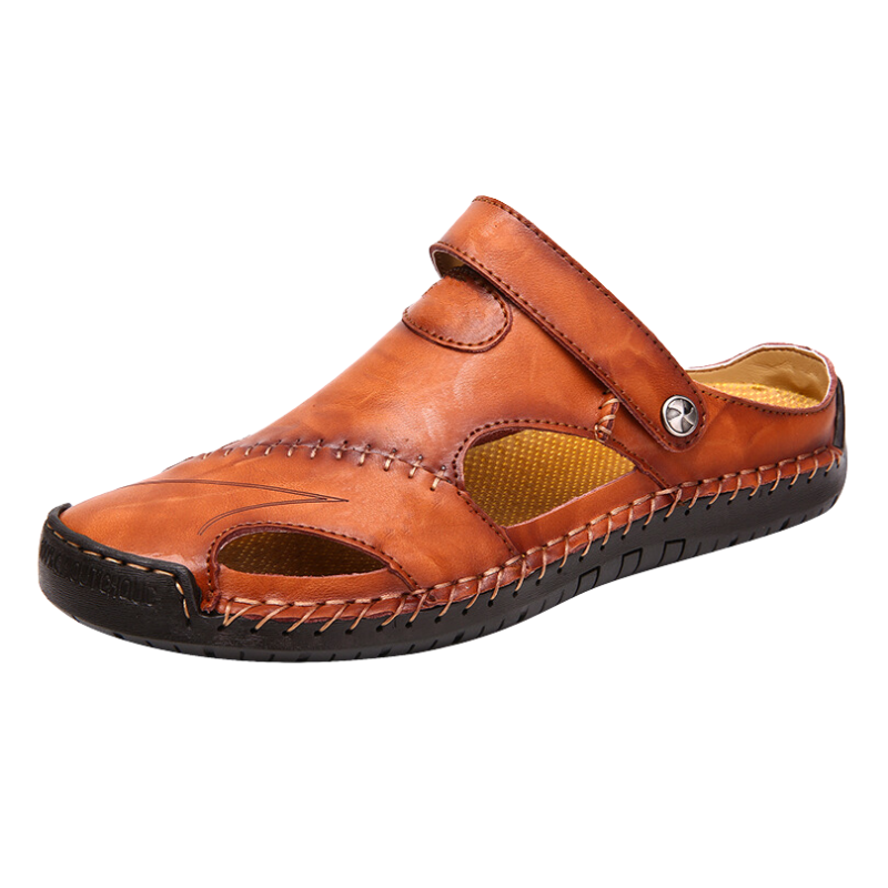 Orthopedische Leren Herensandalen – Marco
