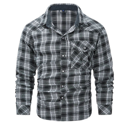 Geruit heren overhemd voor herfst & winter – Tobias