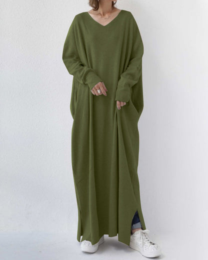 Zomerse Maxi Jurk van Katoen-Linnenmix – Sorella