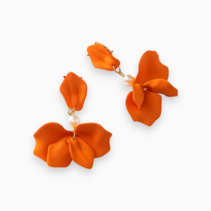 Goud Vergulde Parel Dangle Oorbellen - Isabella