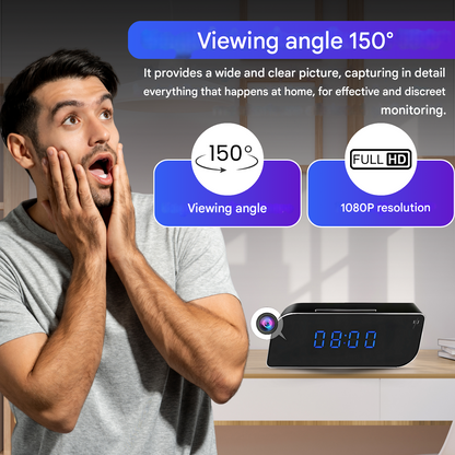 AA OOS Digitale Wekker met Verborgen Bewakingscamera – StealthClock Cam