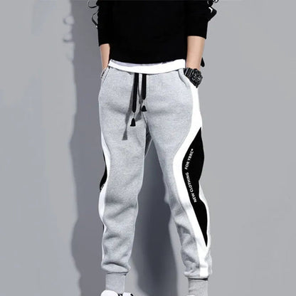 Losvallende Heren Patchwork Joggers met Touwtjes – Rafael
