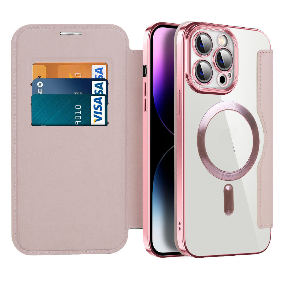 Leren Flip Case met Magnetische Adsorptie & RFID-Bescherming – Valtrix (1+1 GRATIS)