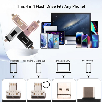 4-in-1 Flashdrive voor Elk Apparaat - DataFlex