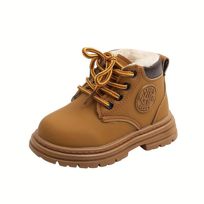 Waterdichte fleece-herfstlaarzen voor jongens – met warme voering & profielzool