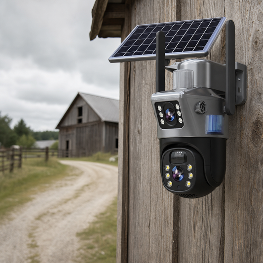 Draadloze Buitencamera met Zonnepaneel en 10x Zoom – VigilPro