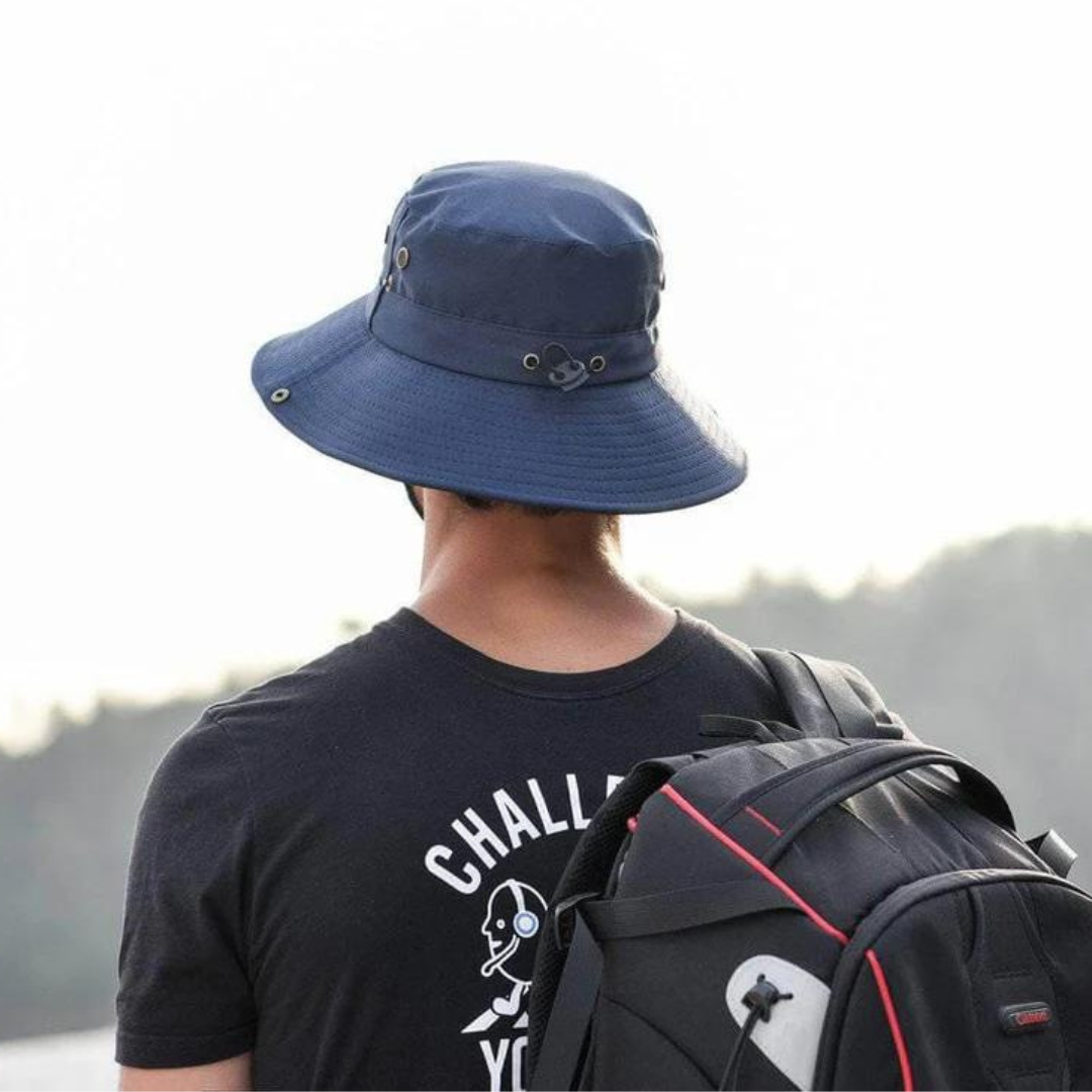 Waterafstotende outdoor bucket hat met UV-bescherming – ShieldFlex Pro