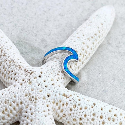 Zilveren Zee Golf Ring - Ondina