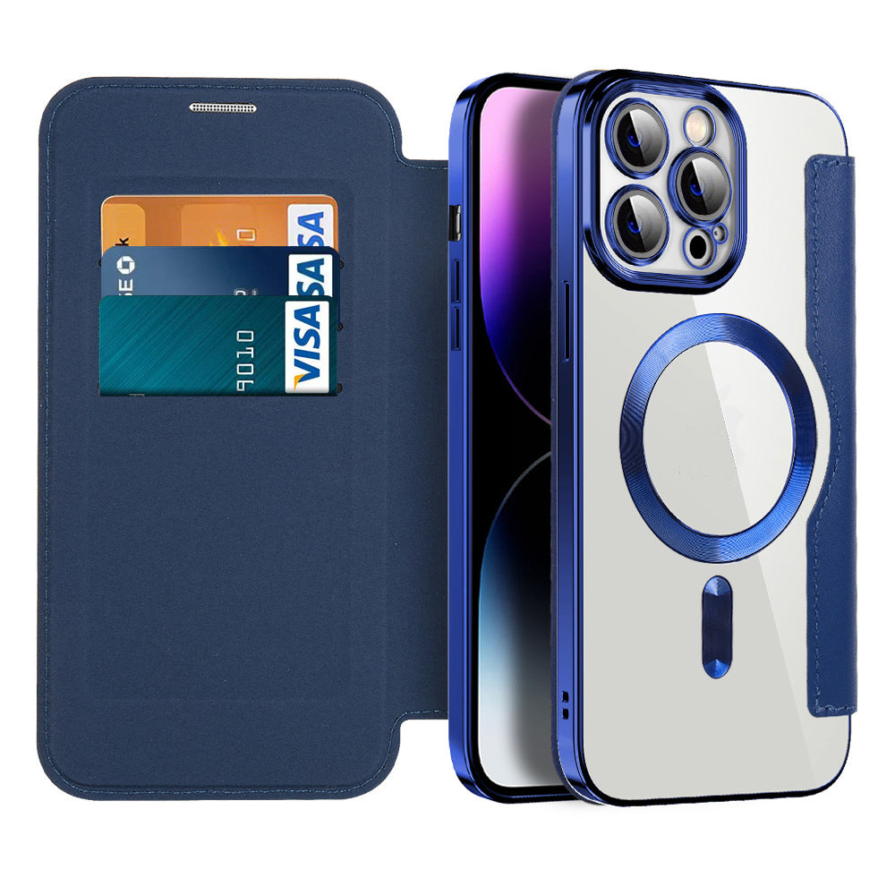 Leren Flip Case met Magnetische Adsorptie & RFID-Bescherming – Valtrix (1+1 GRATIS)