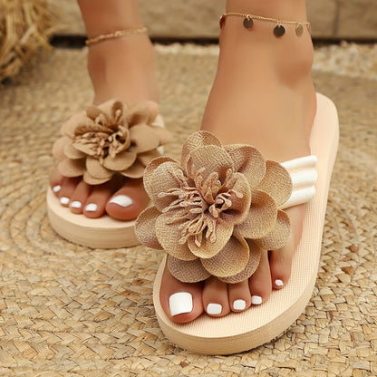 Stijlvolle dames slippers met bloemdetaillering voor de zomer - BlütenSchritt
