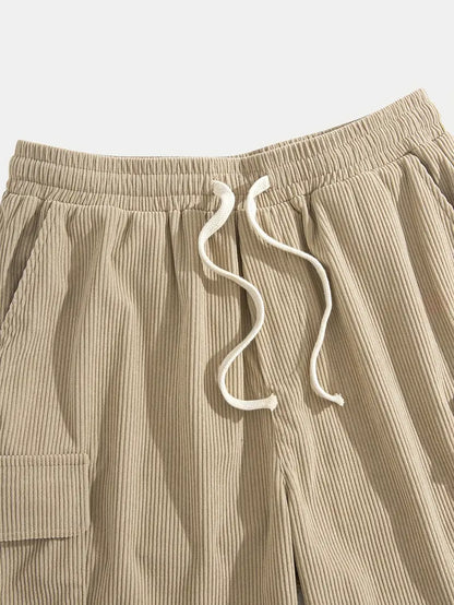 Trendy Beige Corduroy Cargo Zomerbroek – Tobias