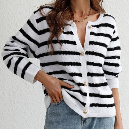 Gestreept Dames Herfstvest – Leona