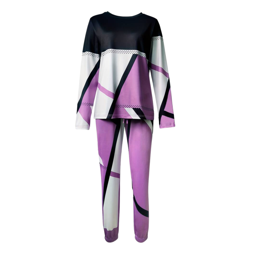 2-delig Set met O-hals en Lange Broek - Sophie