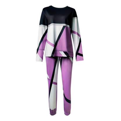 2-delig Set met O-hals en Lange Broek - Sophie