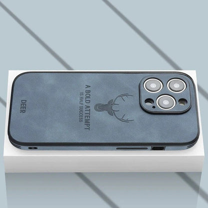 Luxe Hertenleren iPhone Hoes - Veltro