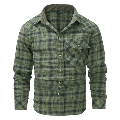 Geruit heren overhemd voor herfst & winter – Tobias