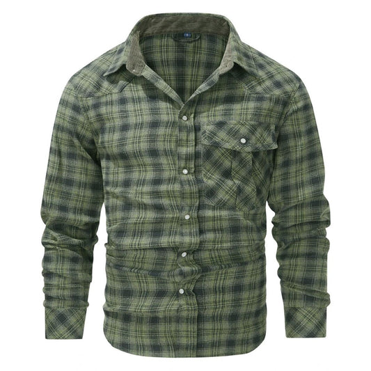 Geruit heren overhemd voor herfst & winter – Tobias