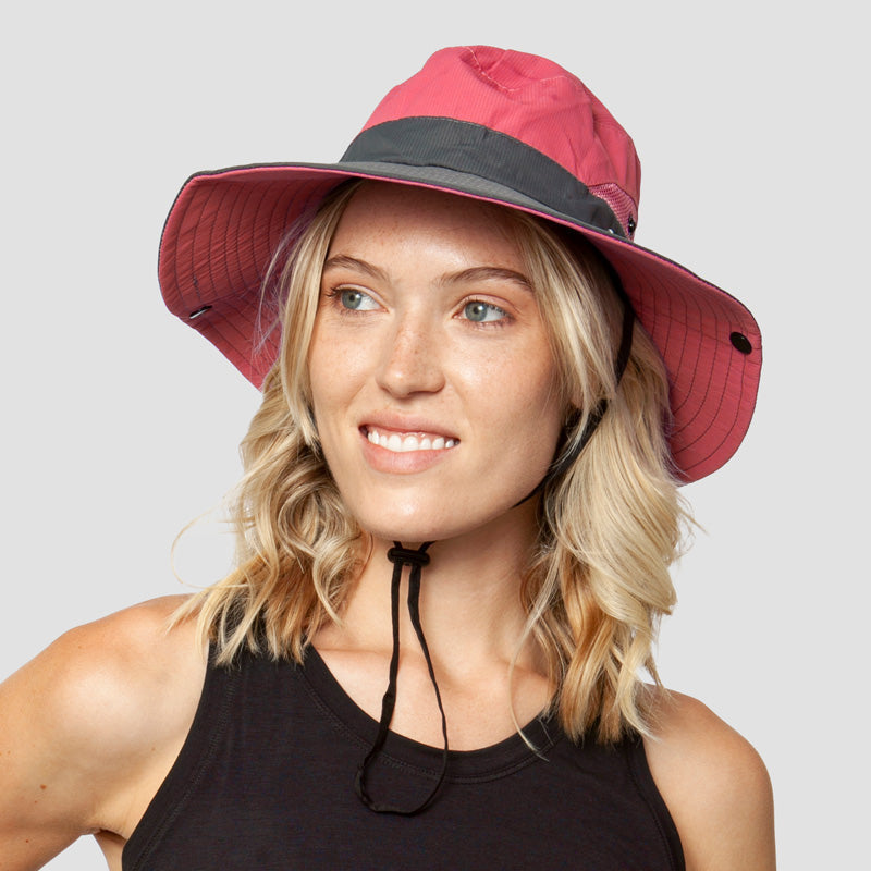 Ademend UV-bescherming dames zonnehoed opvouwbaar met paardenstaartopening – Liane (Koop 1, Krijg 1 GRATIS)
