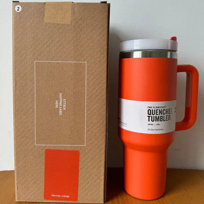 Vacuüm Geïsoleerde Beker met Deksel en Rietje - ThermoTumbler