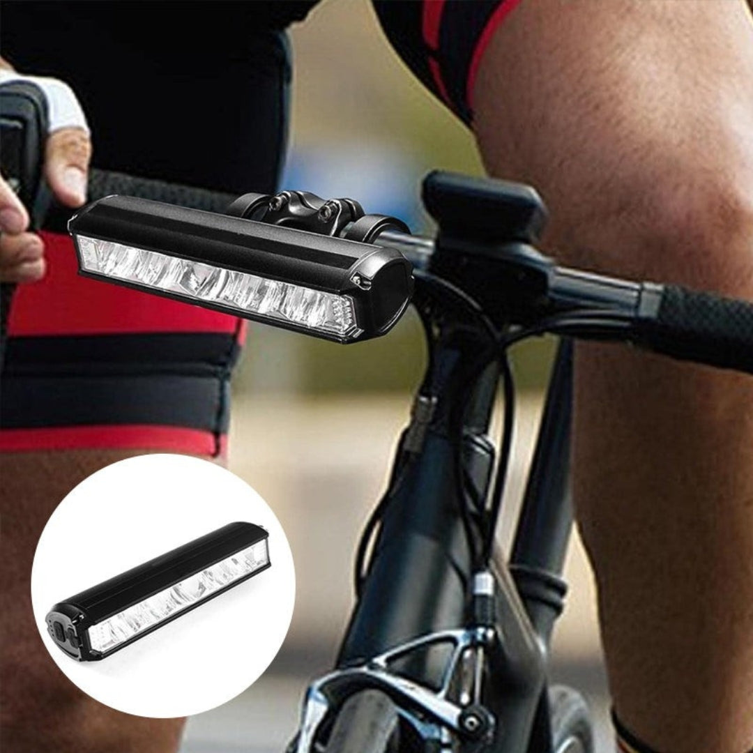 Superhelder 180° fietslicht met geïntegreerde accu – Luminor