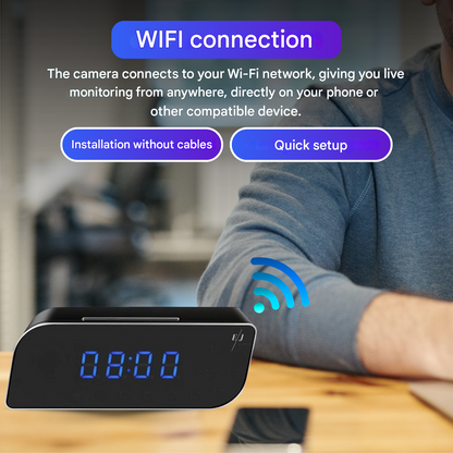 AA OOS Digitale Wekker met Verborgen Bewakingscamera – StealthClock Cam