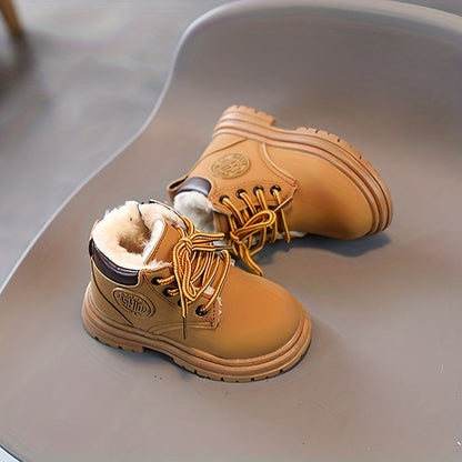 Waterdichte fleece-herfstlaarzen voor jongens – met warme voering & profielzool