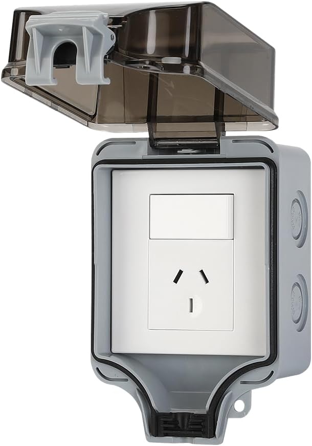 IP66 Buiten Waterdichte Wandcontactdoos met Vergrendelbare Deksel – PowerGuard