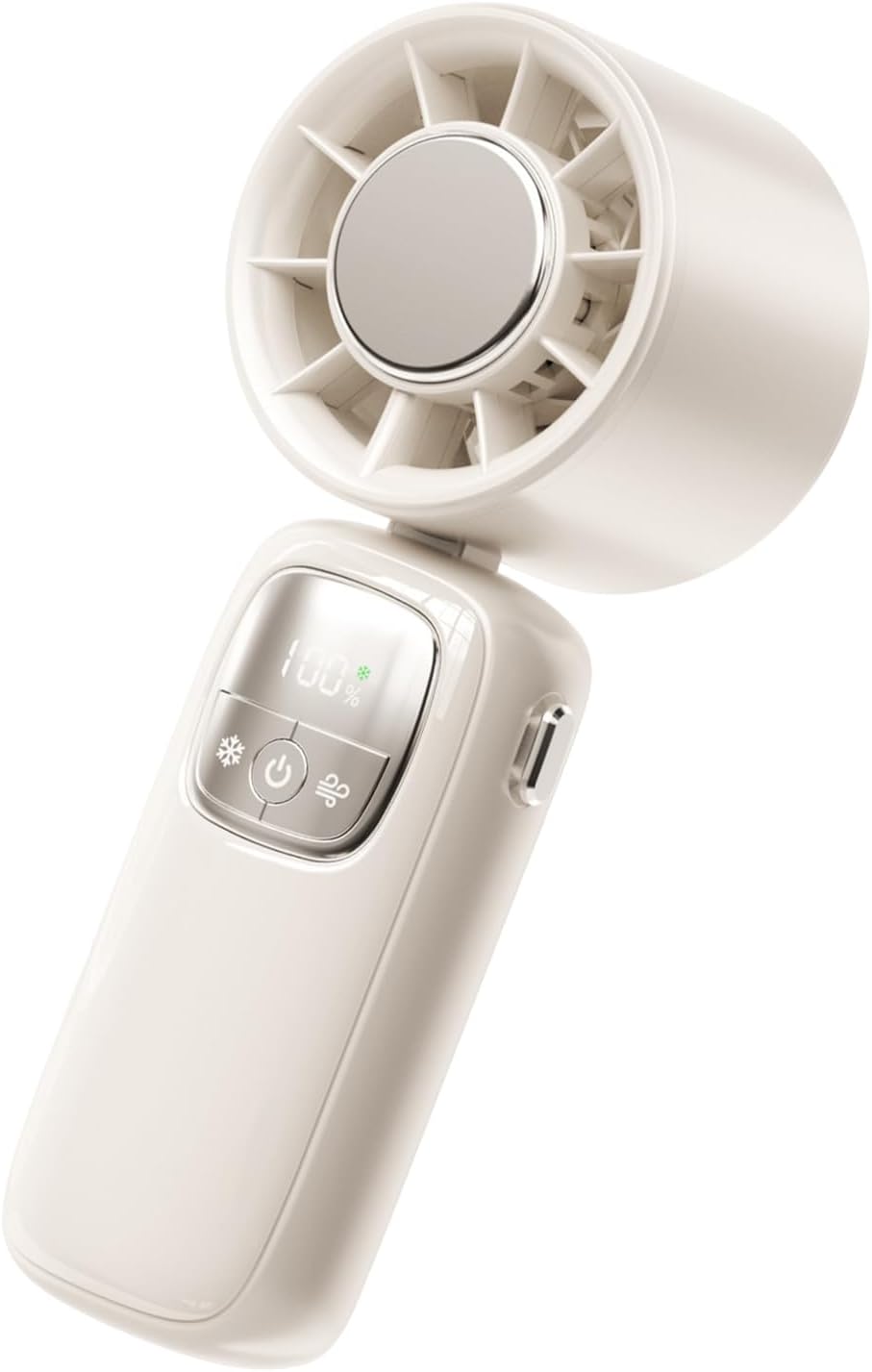 Draagbare opvouwbare handventilator met LED-scherm – 100 snelheden