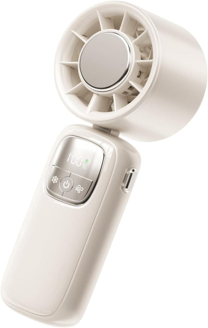 Draagbare opvouwbare handventilator met LED-scherm – 100 snelheden