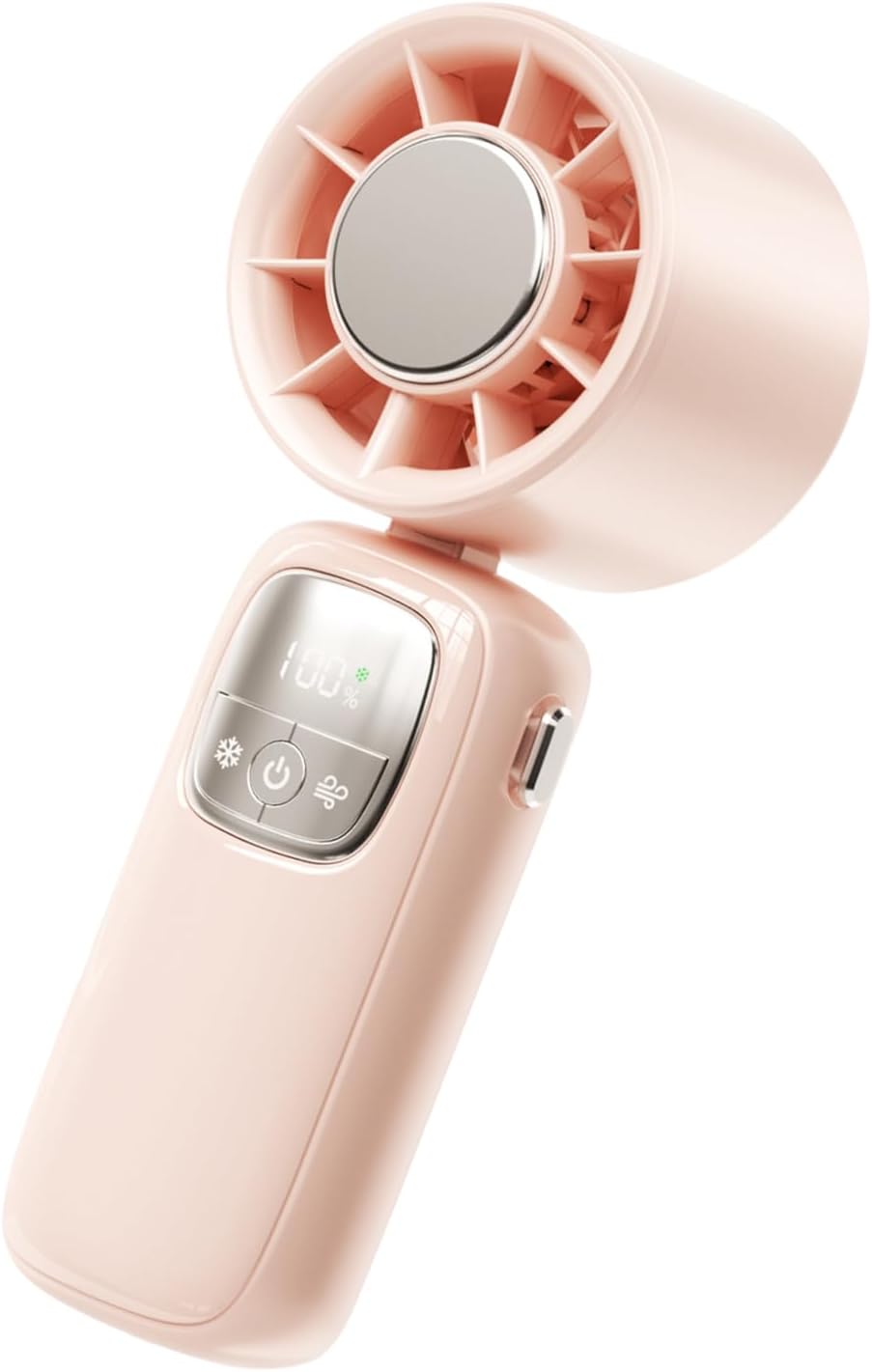 Draagbare opvouwbare handventilator met LED-scherm – 100 snelheden