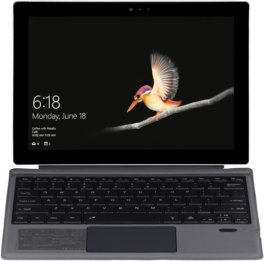 Draadloos Bluetooth-toetsenbord met achtergrondverlichting en touchpad voor Surface Pro – Nexora