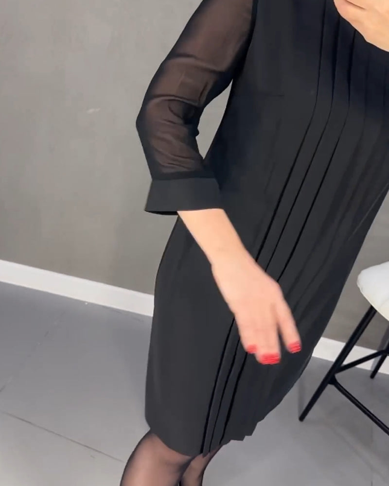 Trendy Shift Jurk met Meshdetails - Gabrielle