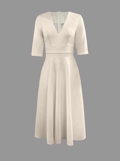 Retro Witte A-Lijn Swingjurk – Vivienne