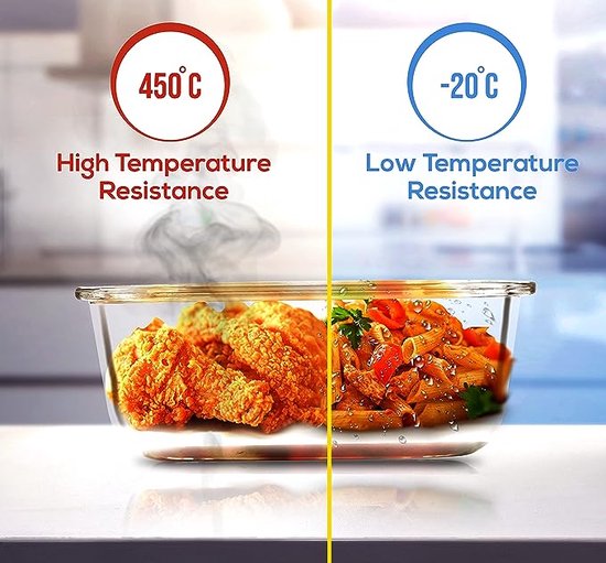 Lunchbox van Borosilicaat Glas - GlassGuard Bento