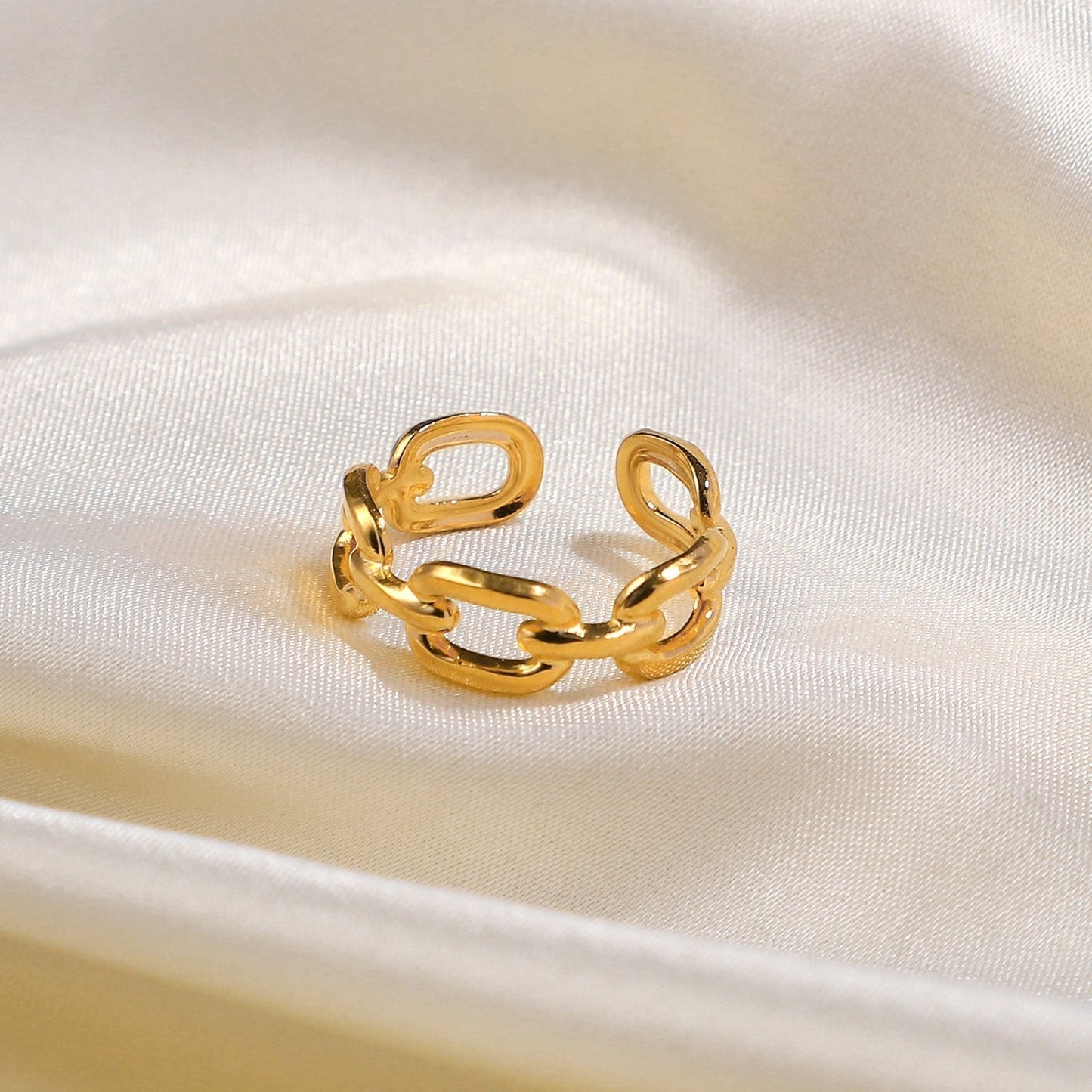 Gedraaide Schakel Open Ring - Nexa