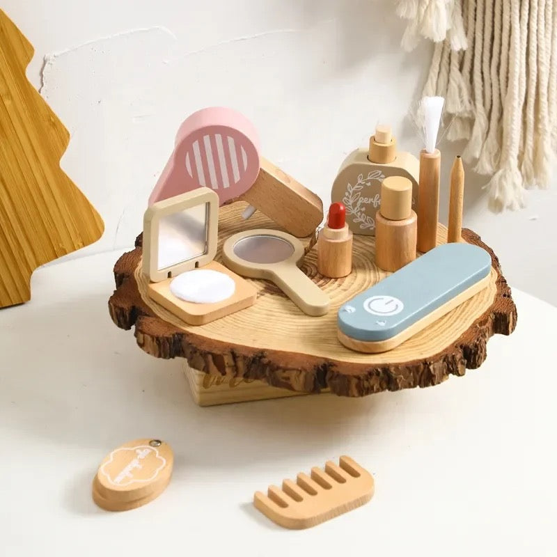 Houten kappers- en schminkset voor kinderen – BeautySpa