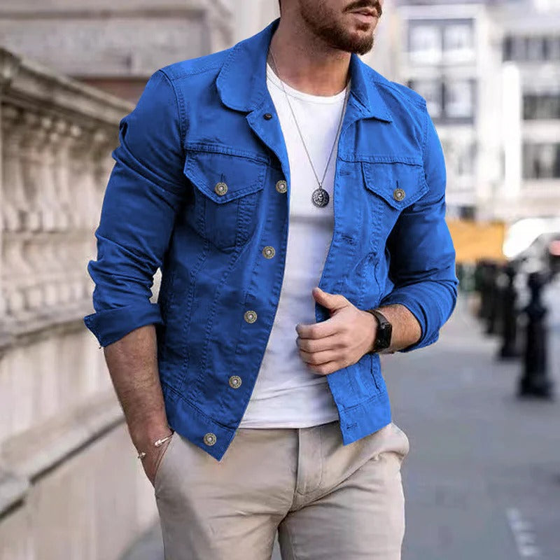 Heren Denimjack met Slim-fit Pasvorm – Milan