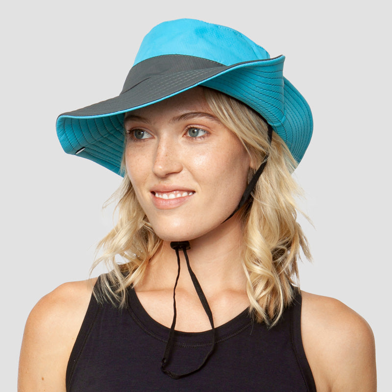 Ademend UV-bescherming dames zonnehoed opvouwbaar met paardenstaartopening – Liane (Koop 1, Krijg 1 GRATIS)