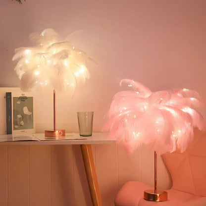 Sfeervolle Veer Palmboom Lamp - LumaPalm