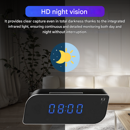 AA OOS Digitale Wekker met Verborgen Bewakingscamera – StealthClock Cam