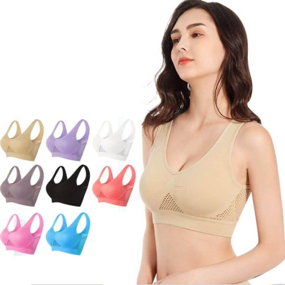 Ademende Mesh Sport BH - Sofia