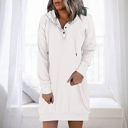 Minimalistische Lange Dames Hoodie – Valeria