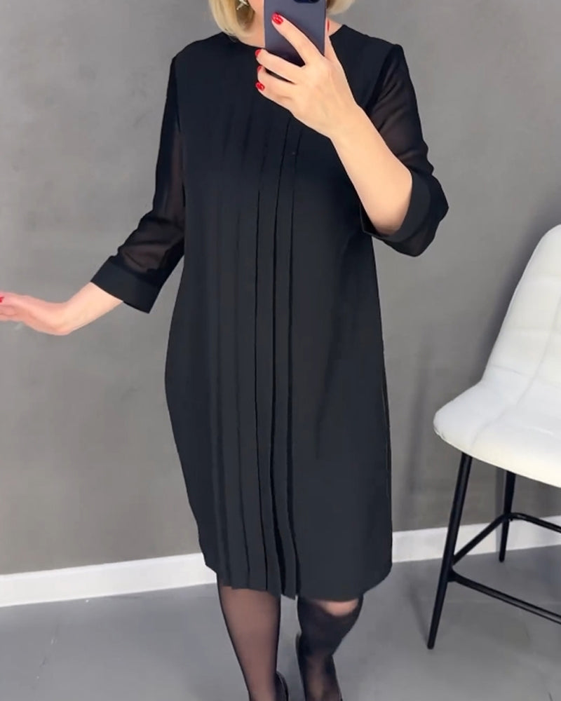 Trendy Shift Jurk met Meshdetails - Gabrielle