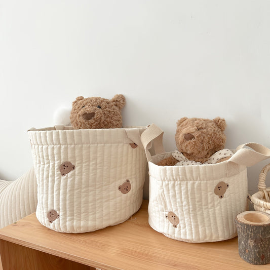 Gewatteerde stoffen opbergtas voor de kinderkamer – 1+1 gratis
