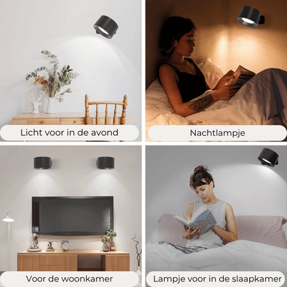 Luma360 | Draadloze Oplaadbare 360° Muurlamp
