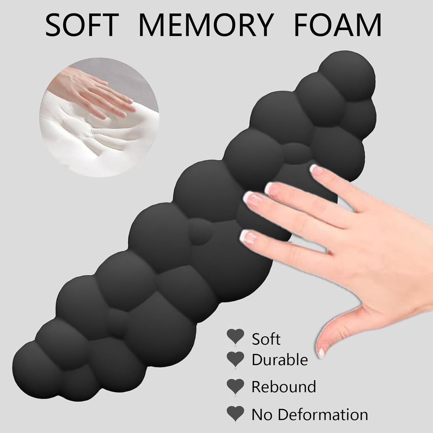 Cloud-Vormige Ergonomische Polssteun Set met Muismat & Onderzetter - Zeyora