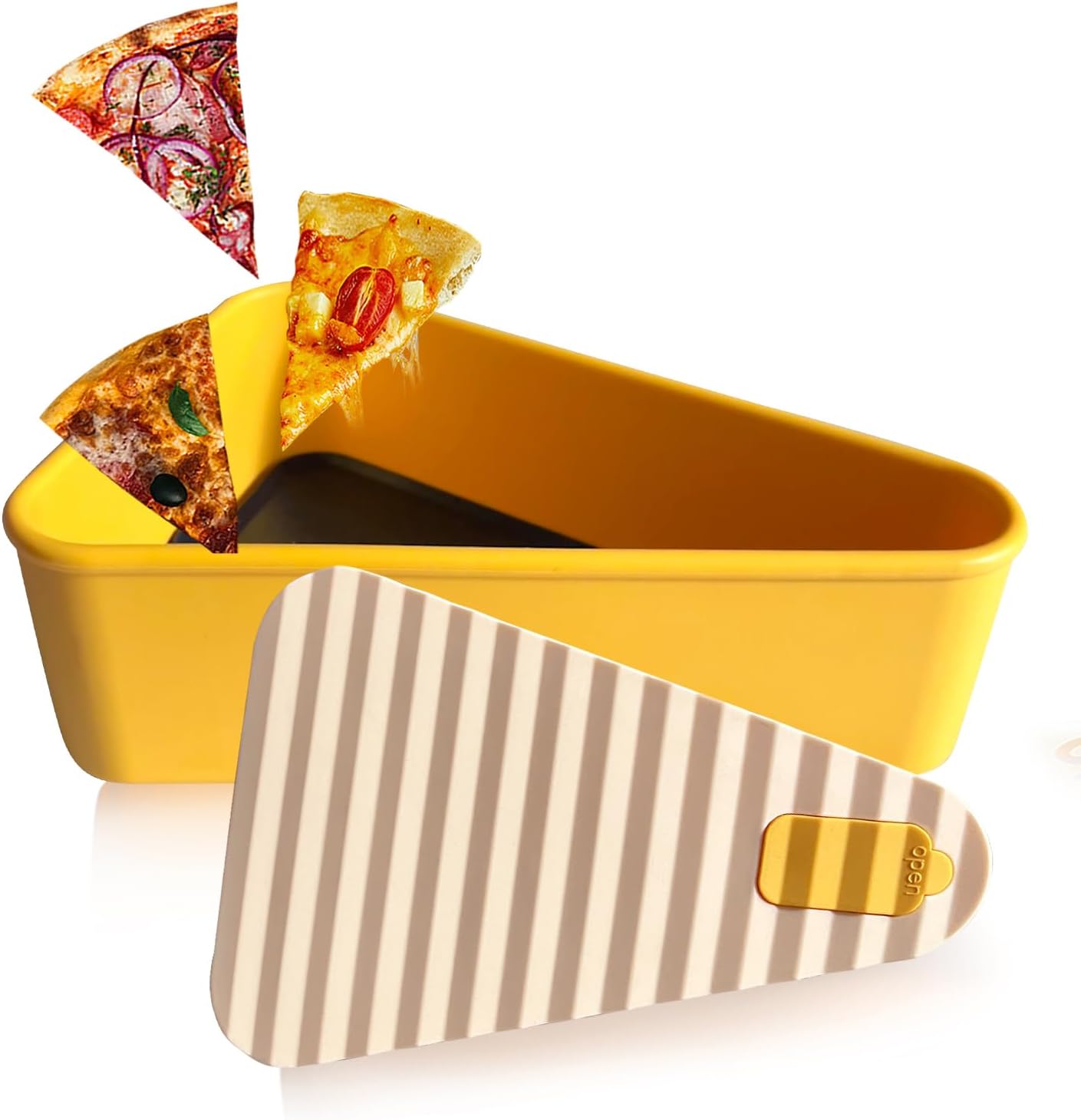 Herbruikbare Pizza-opslagcontainer met 2 Schalen – SliceSafe