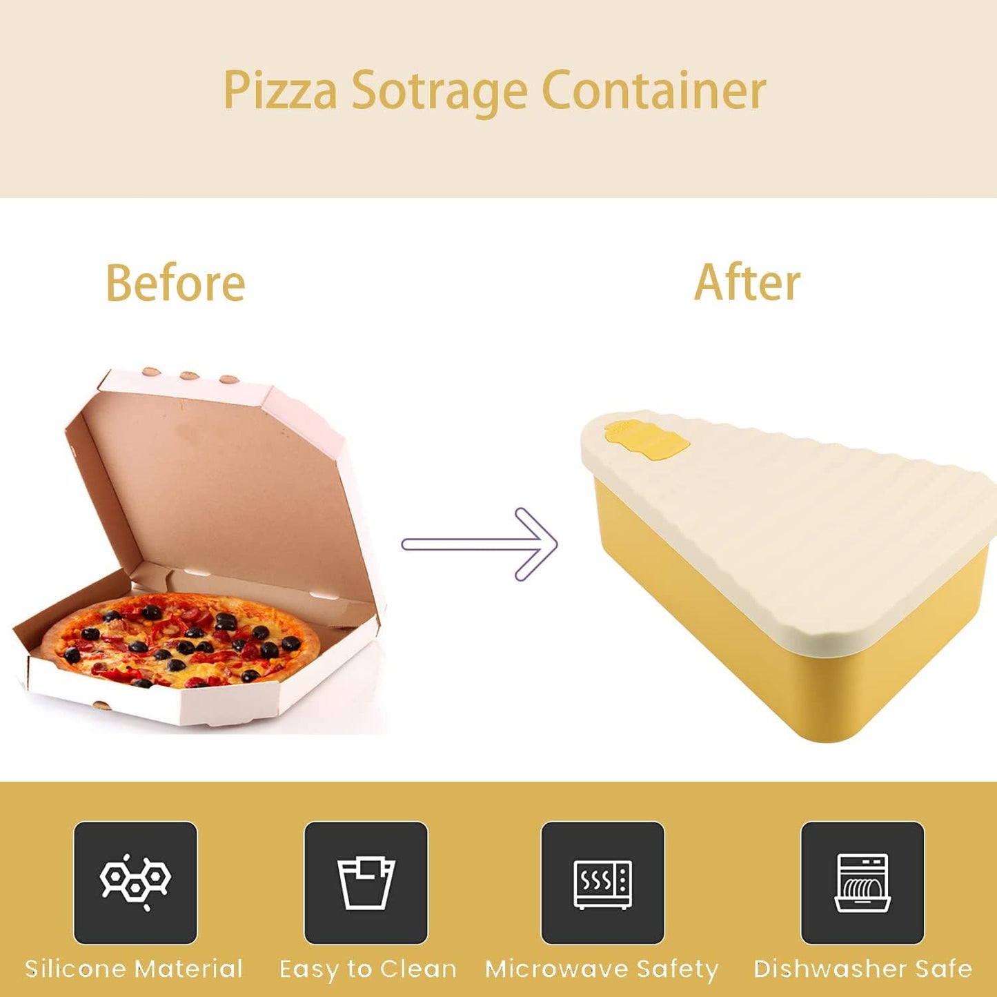 Herbruikbare Pizza-opslagcontainer met 2 Schalen – SliceSafe
